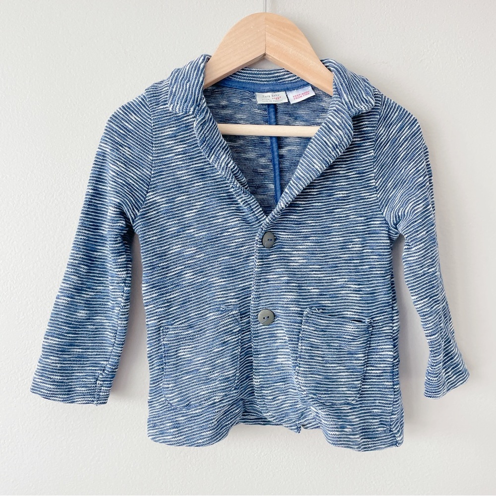 $2 Zara Sweater jacket 12-18m blue coat